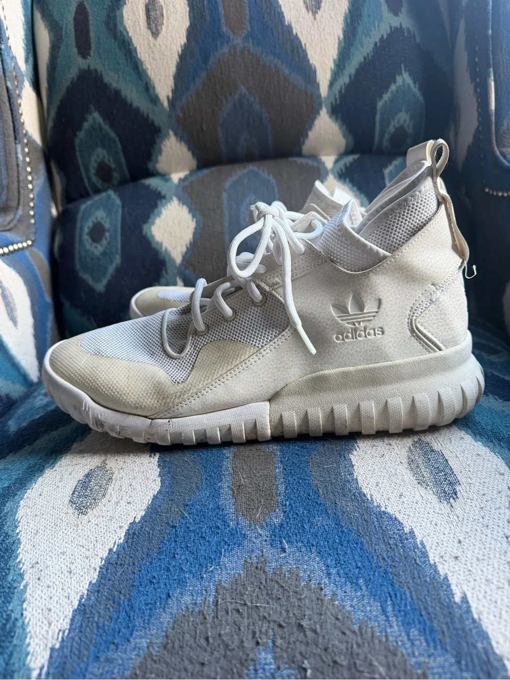 adidas White Mesh Low-Top Sneakers